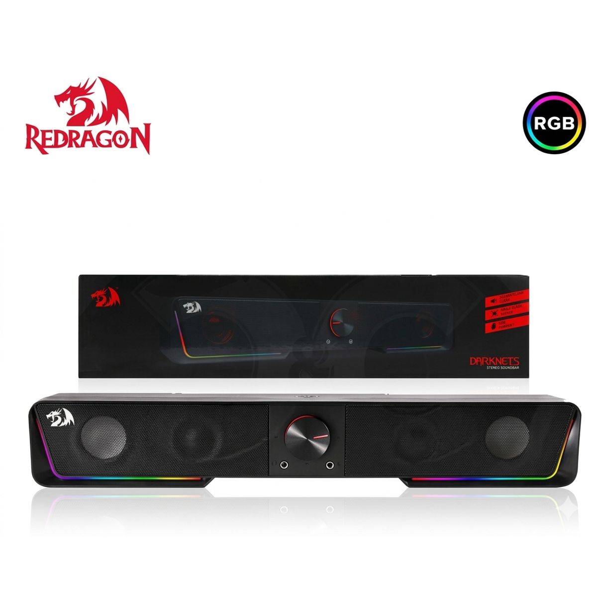REDRAGON - Parlante REDRAGON DARKNETS GS570 RGB Bluetooth 35mm