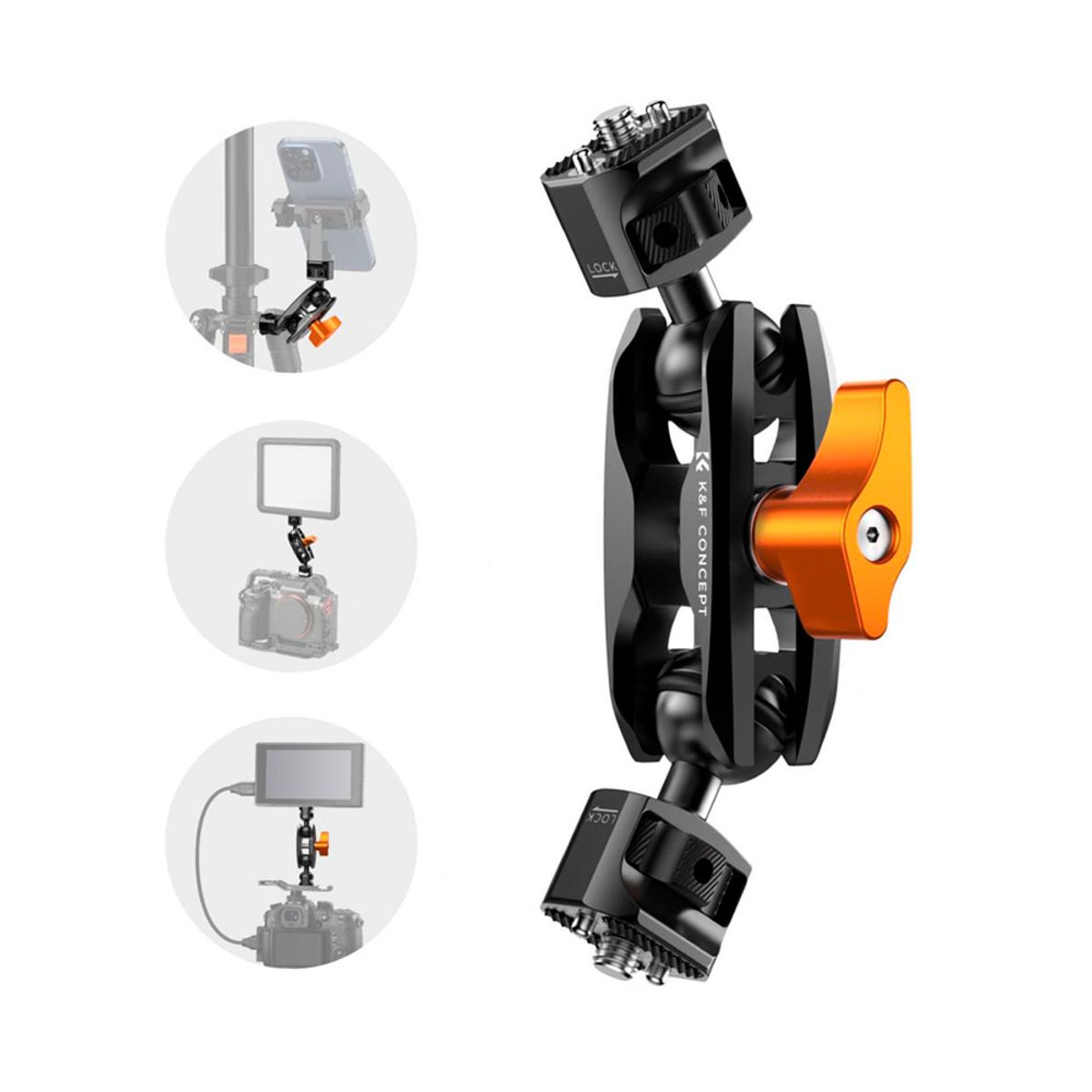 K&F CONCEPT - Brazo con Cabeza Doble Bola K&F Concept  KF31082 MS14