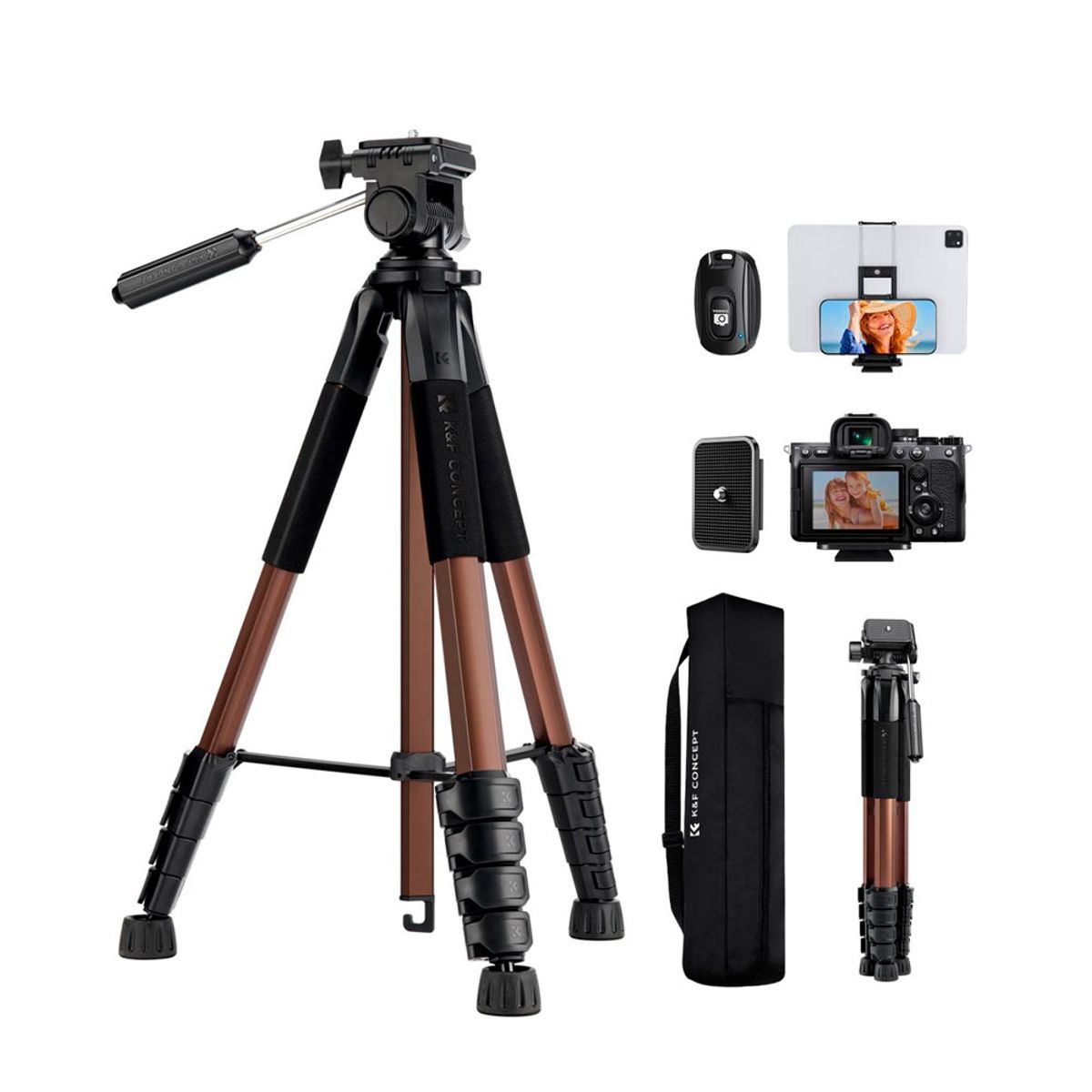 K&F CONCEPT - Tripode K&F Concept  KF09156 - S255A3+BV01