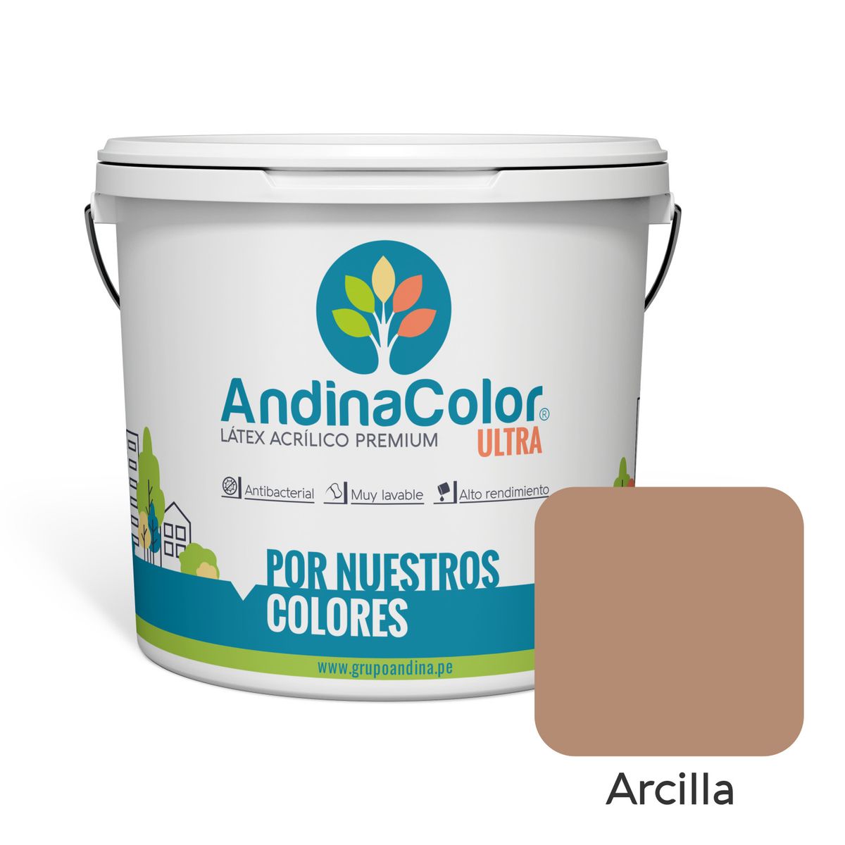 ANDINACOLOR - PINTURA ANDINACOLOR ULTRA LATEX ARCILLA 1 GALON
