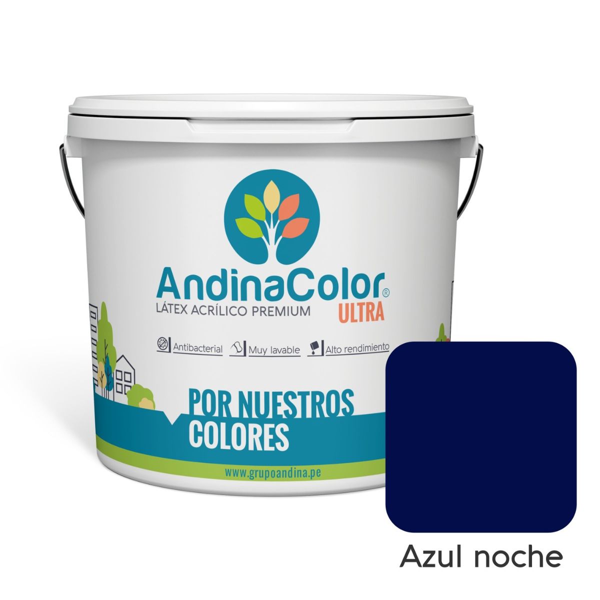 ANDINACOLOR - PINTURA ANDINACOLOR ULTRA LATEX AZUL NOCHE 1 GALON