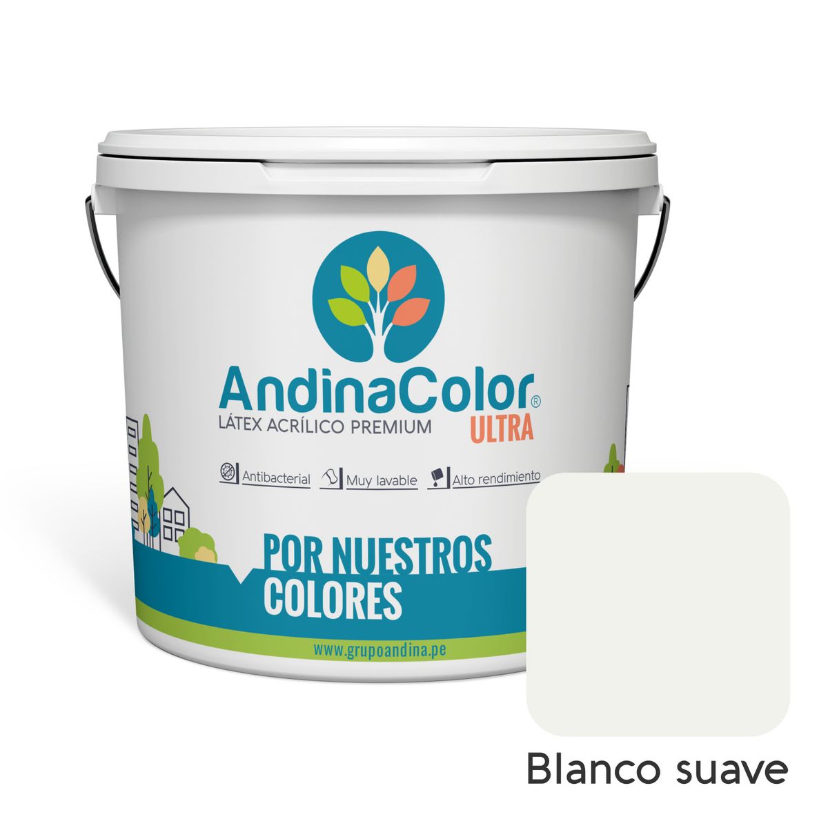 ANDINACOLOR - PINTURA ANDINACOLOR ULTRA LATEX BLANCO SUAVE 1 GALON