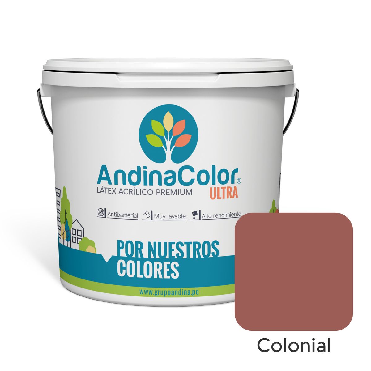 ANDINACOLOR - PINTURA ANDINACOLOR ULTRA LATEX COLONIAL 1 GALON