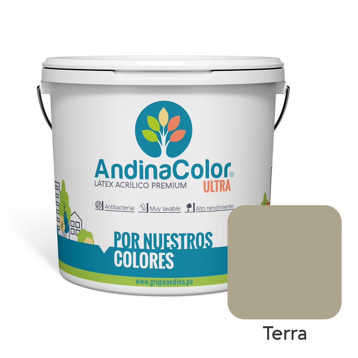 ANDINACOLOR - PINTURA ANDINACOLOR ULTRA LATEX TERRA 1 GALON