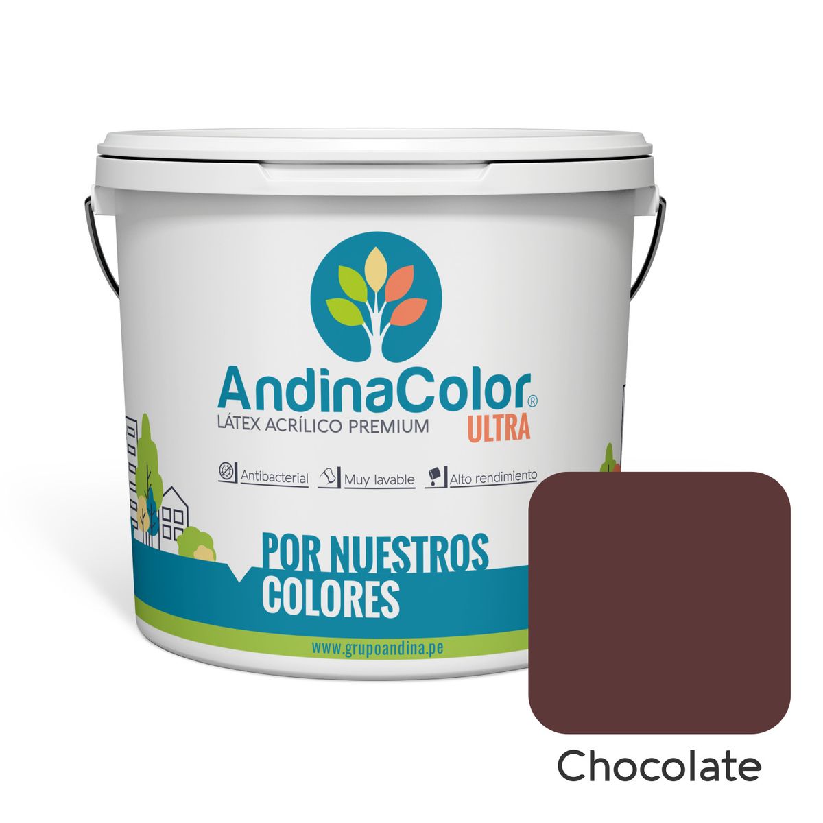 ANDINACOLOR - PINTURA ANDINACOLOR ULTRA LATEX CHOCOLATE 1 GALON