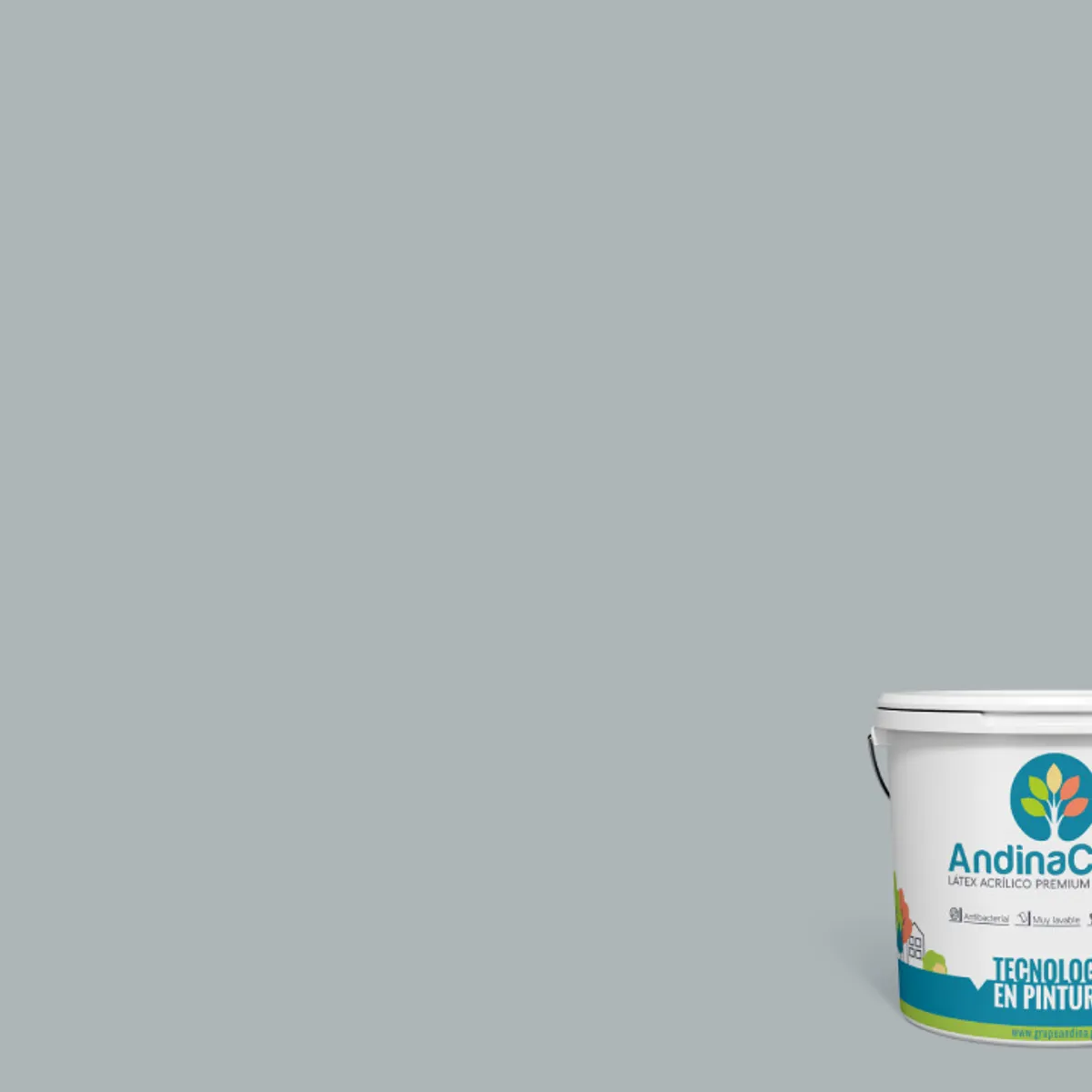 ANDINACOLOR - PINTURA ANDINACOLOR ULTRA LATEX GRIS AZULADO 1 GALON
