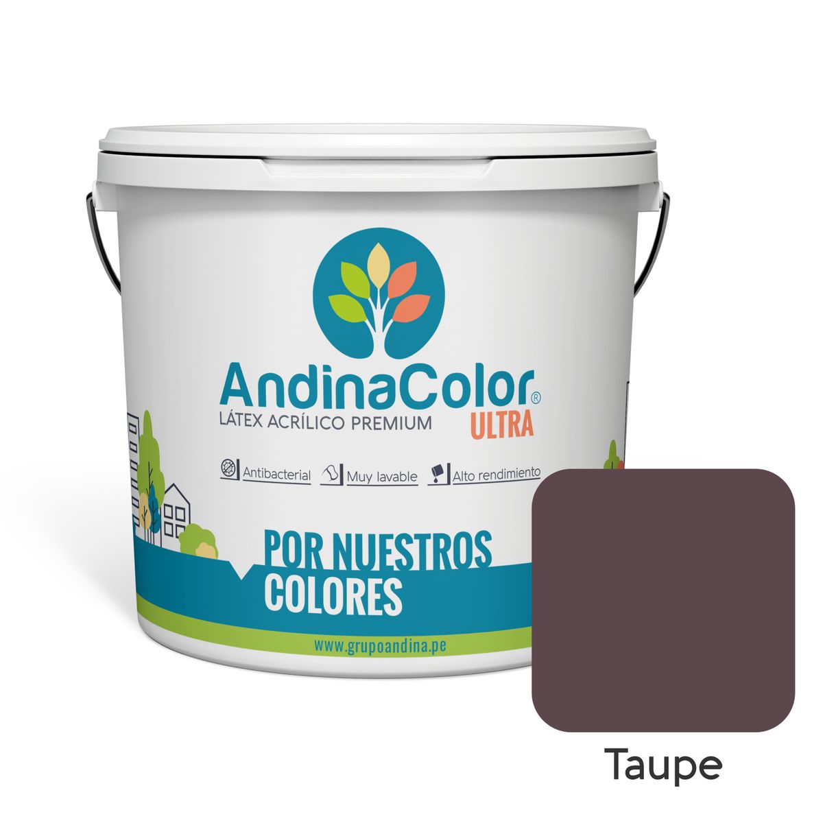 ANDINACOLOR - PINTURA ANDINACOLOR ULTRA LATEX TAUPE 1 GALON