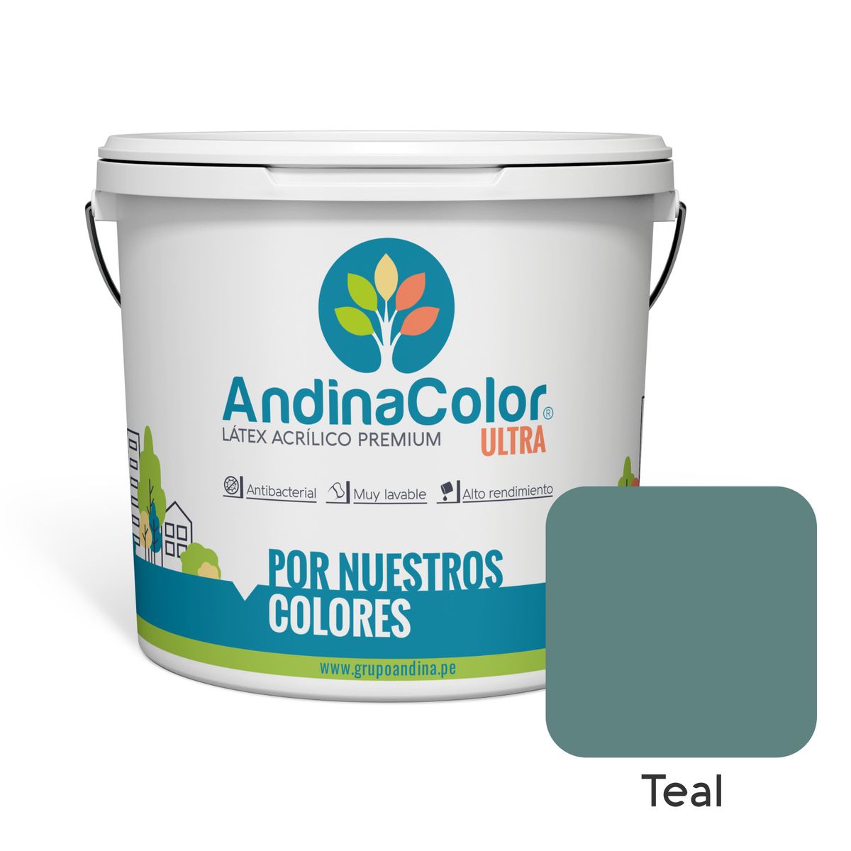 ANDINACOLOR - PINTURA ANDINACOLOR ULTRA LATEX TEAL 1 GALON