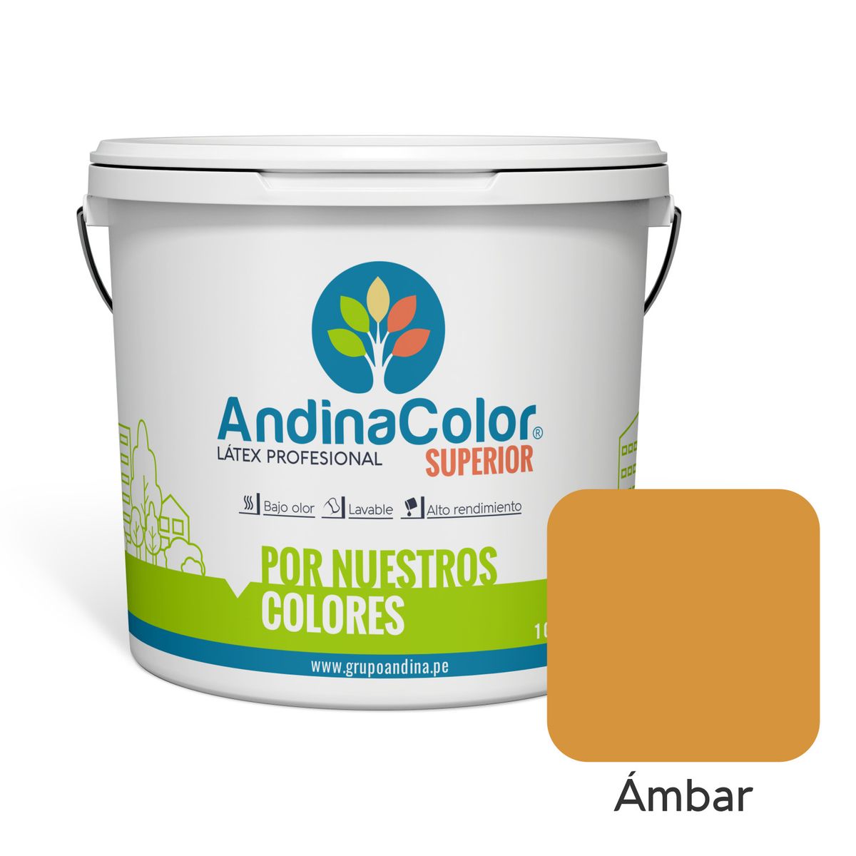 ANDINACOLOR - PINTURA ANDINACOLOR SUPERIOR AMBAR LATEX  1 GALON
