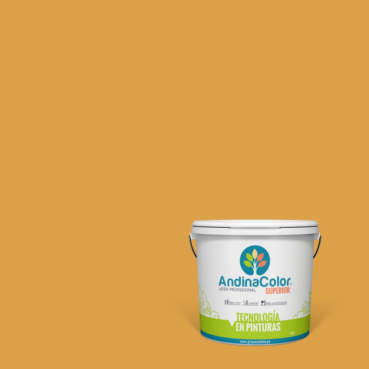 ANDINACOLOR - PINTURA ANDINACOLOR SUPERIOR AMBAR LATEX  1 GALON