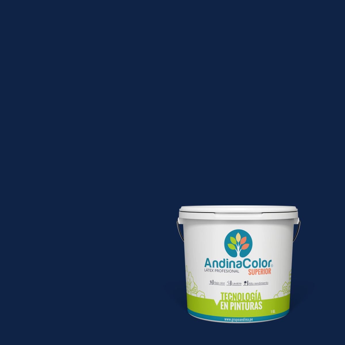 ANDINACOLOR - PINTURA ANDINACOLOR SUPERIOR AZUL INTIMO LATEX  1 GALON
