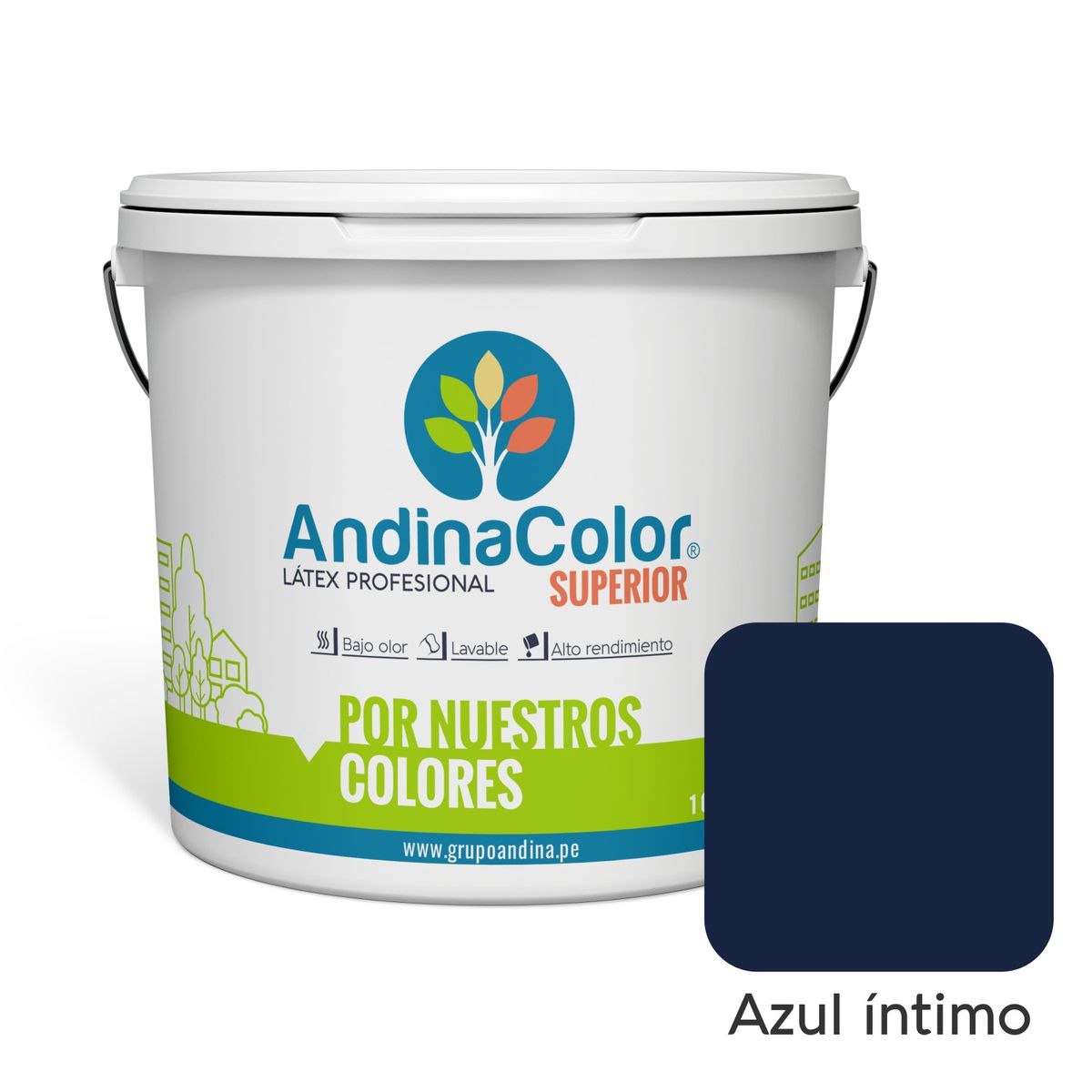ANDINACOLOR - PINTURA ANDINACOLOR SUPERIOR AZUL INTIMO LATEX  1 GALON