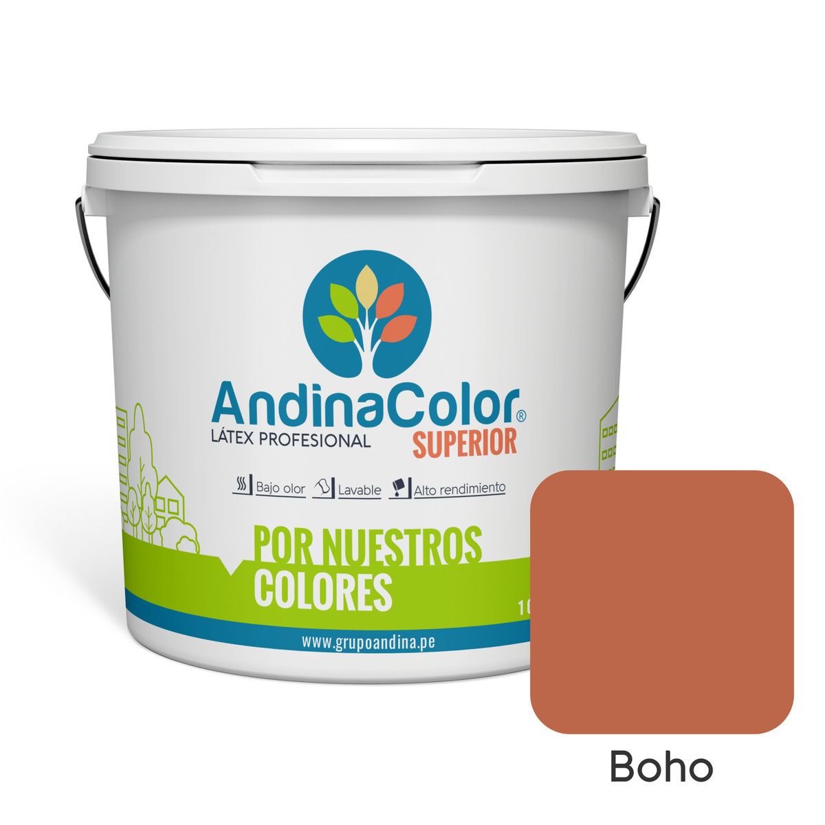 ANDINACOLOR - PINTURA ANDINACOLOR SUPERIOR BOHO LATEX  1 GALON
