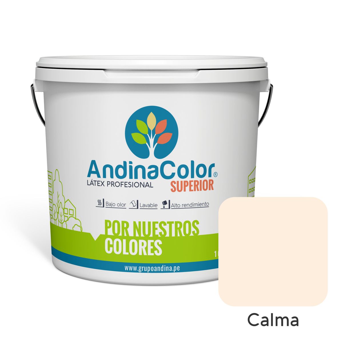 ANDINACOLOR - PINTURA ANDINACOLOR SUPERIOR CALMA LATEX  1 GALON