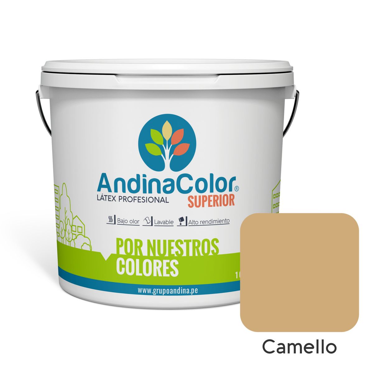ANDINACOLOR - PINTURA ANDINACOLOR SUPERIOR CAMELLO LATEX  1 GALON