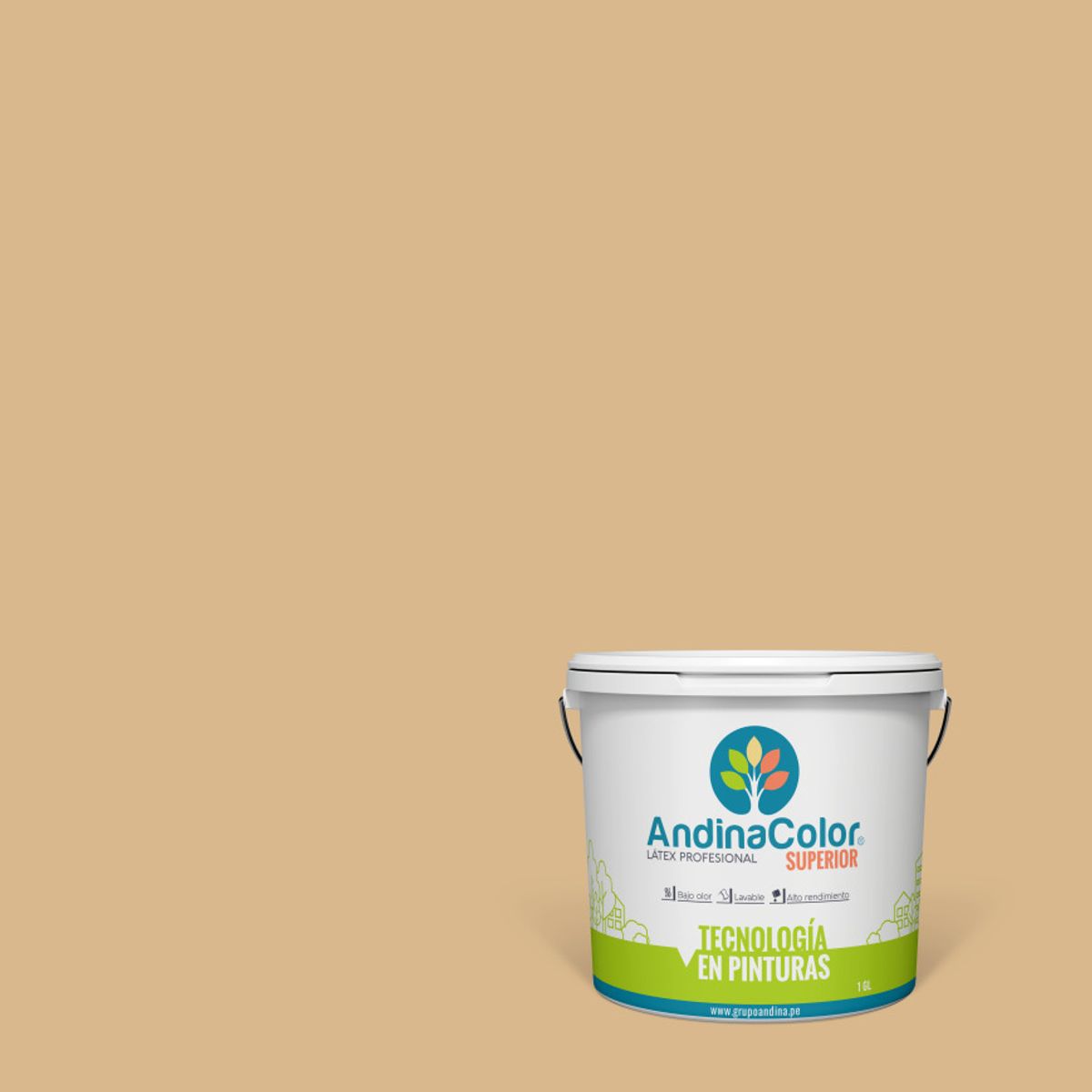 ANDINACOLOR - PINTURA ANDINACOLOR SUPERIOR CAMELLO LATEX  1 GALON