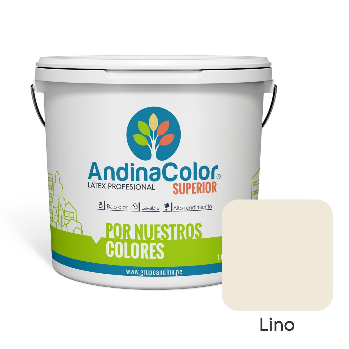 ANDINACOLOR - PINTURA ANDINACOLOR SUPERIOR LINO LATEX  1 GALON