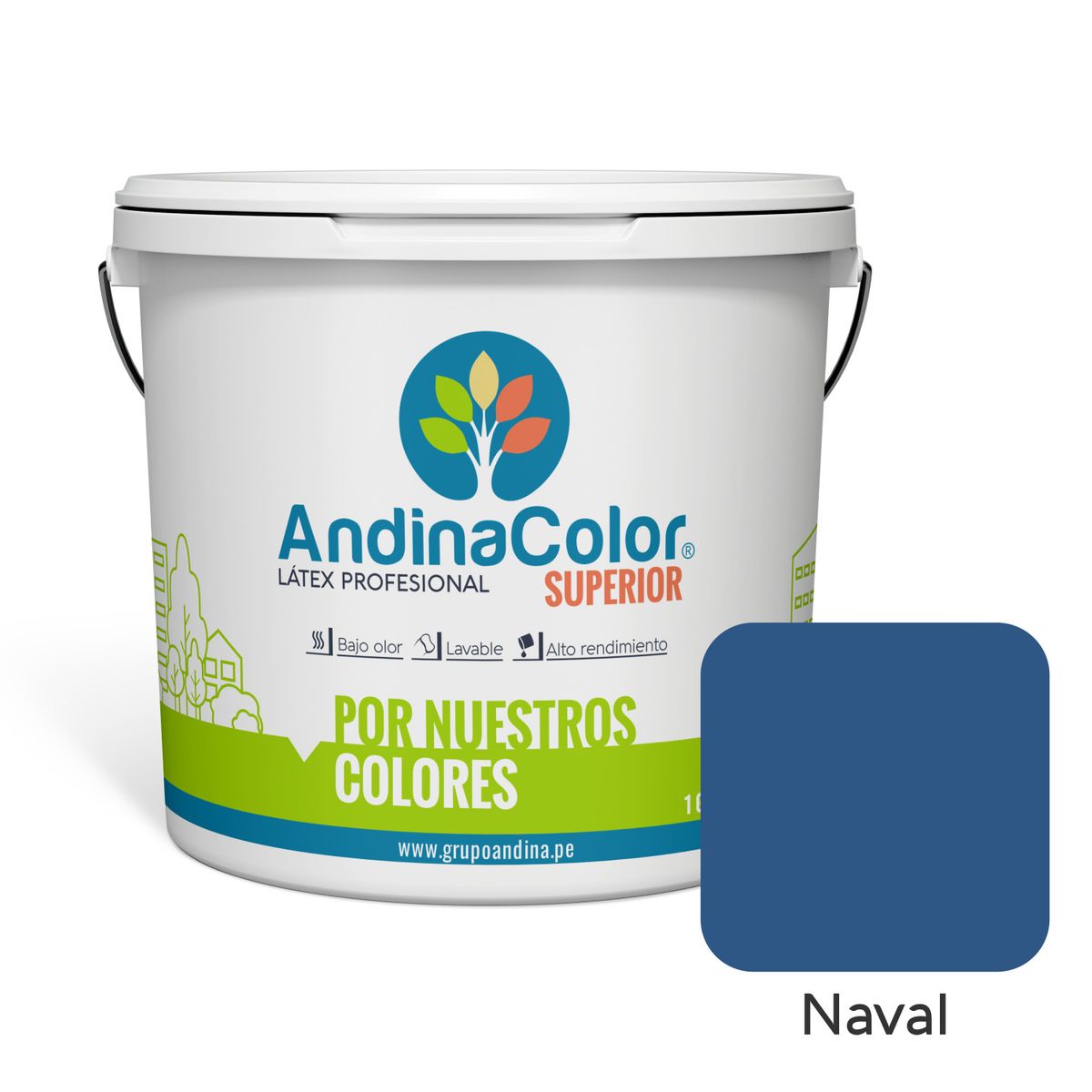 ANDINACOLOR - PINTURA ANDINACOLOR SUPERIOR NAVAL LATEX  1 GALON
