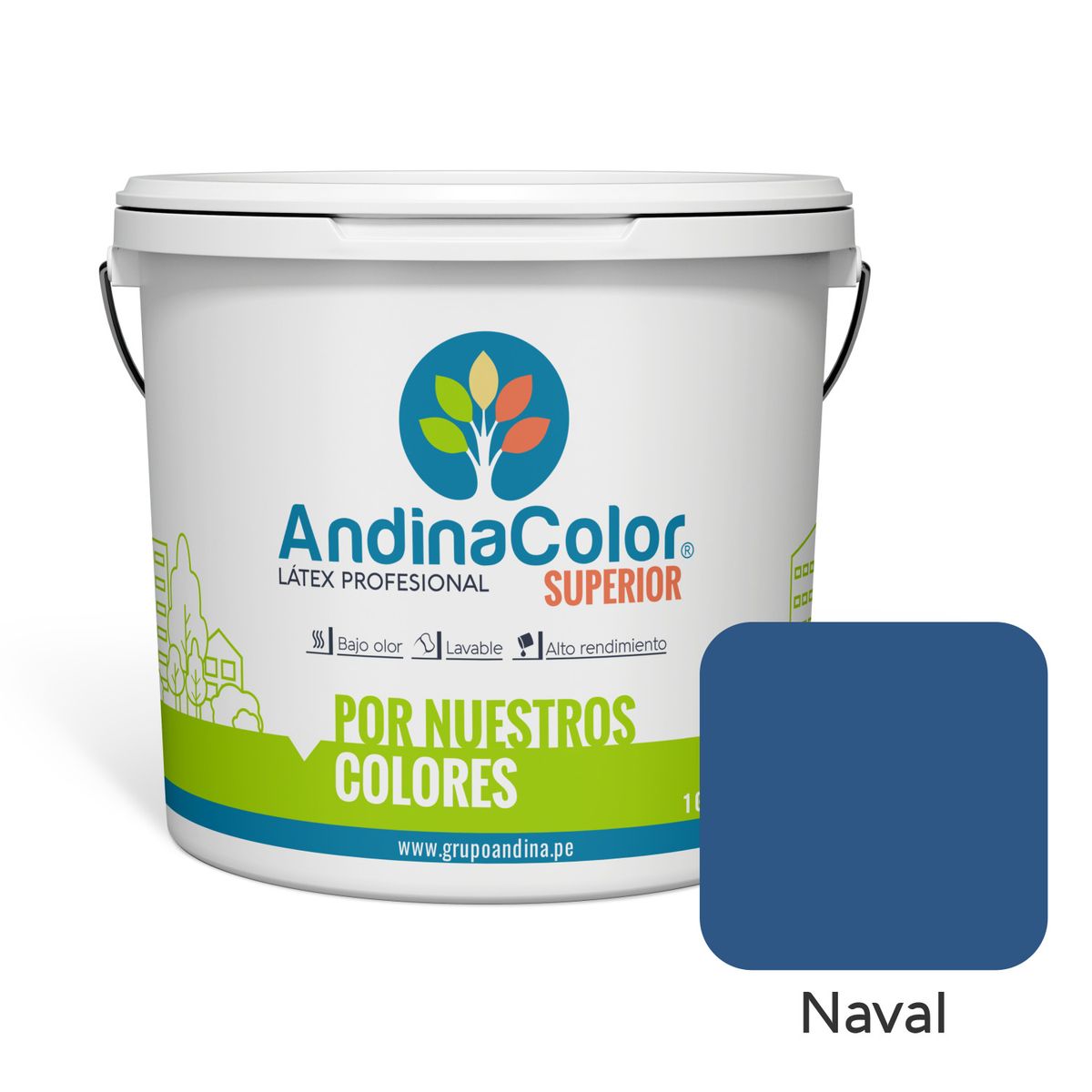 ANDINACOLOR - PINTURA ANDINACOLOR SUPERIOR NAVAL LATEX  1 GALON