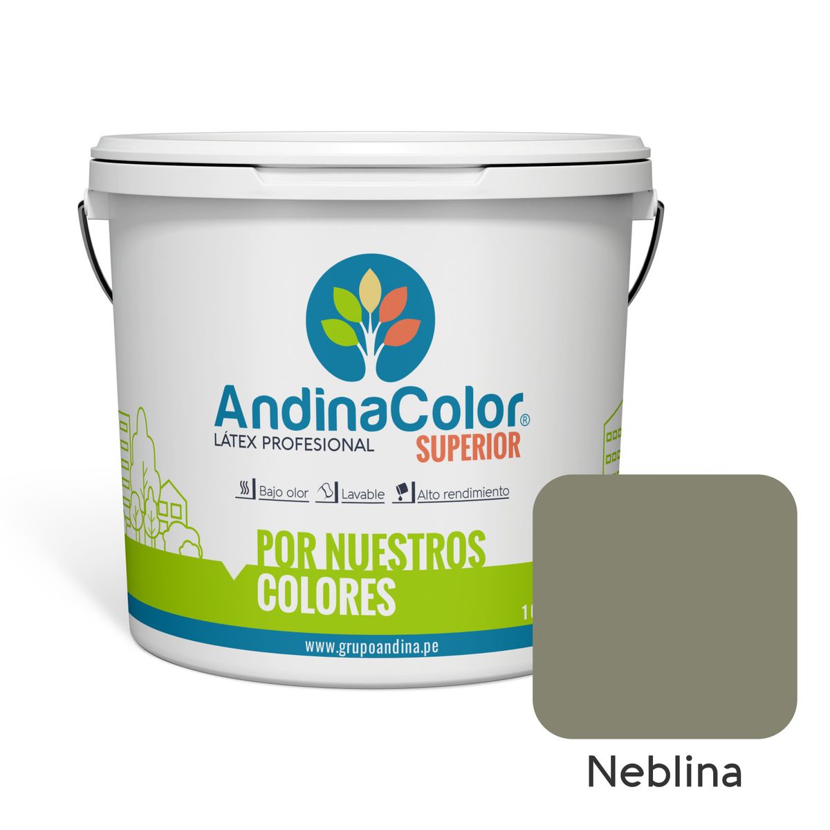 ANDINACOLOR - PINTURA ANDINACOLOR SUPERIOR NEBLINA LATEX  1 GALON