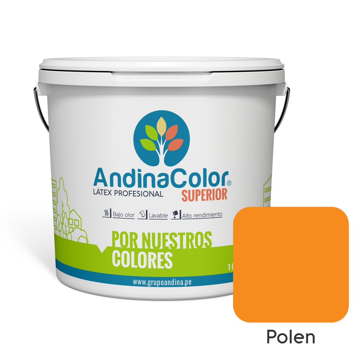 ANDINACOLOR - PINTURA ANDINACOLOR SUPERIOR POLEN LATEX  1 GALON