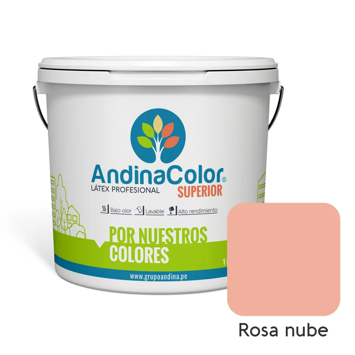ANDINACOLOR - PINTURA ANDINACOLOR SUPERIOR ROSA NUDE LATEX  1 GALON