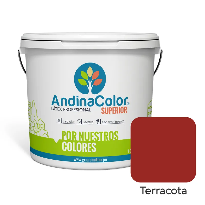ANDINACOLOR - PINTURA ANDINACOLOR SUPERIOR TERRACOTA LATEX  1 GALON