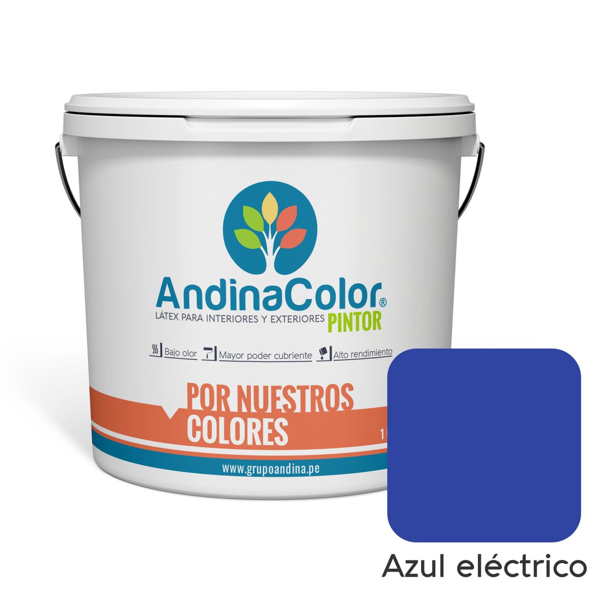 ANDINACOLOR - PINTURA ANDINACOLOR PINTOR AZUL ELECTRICO LATEX  1 GALON