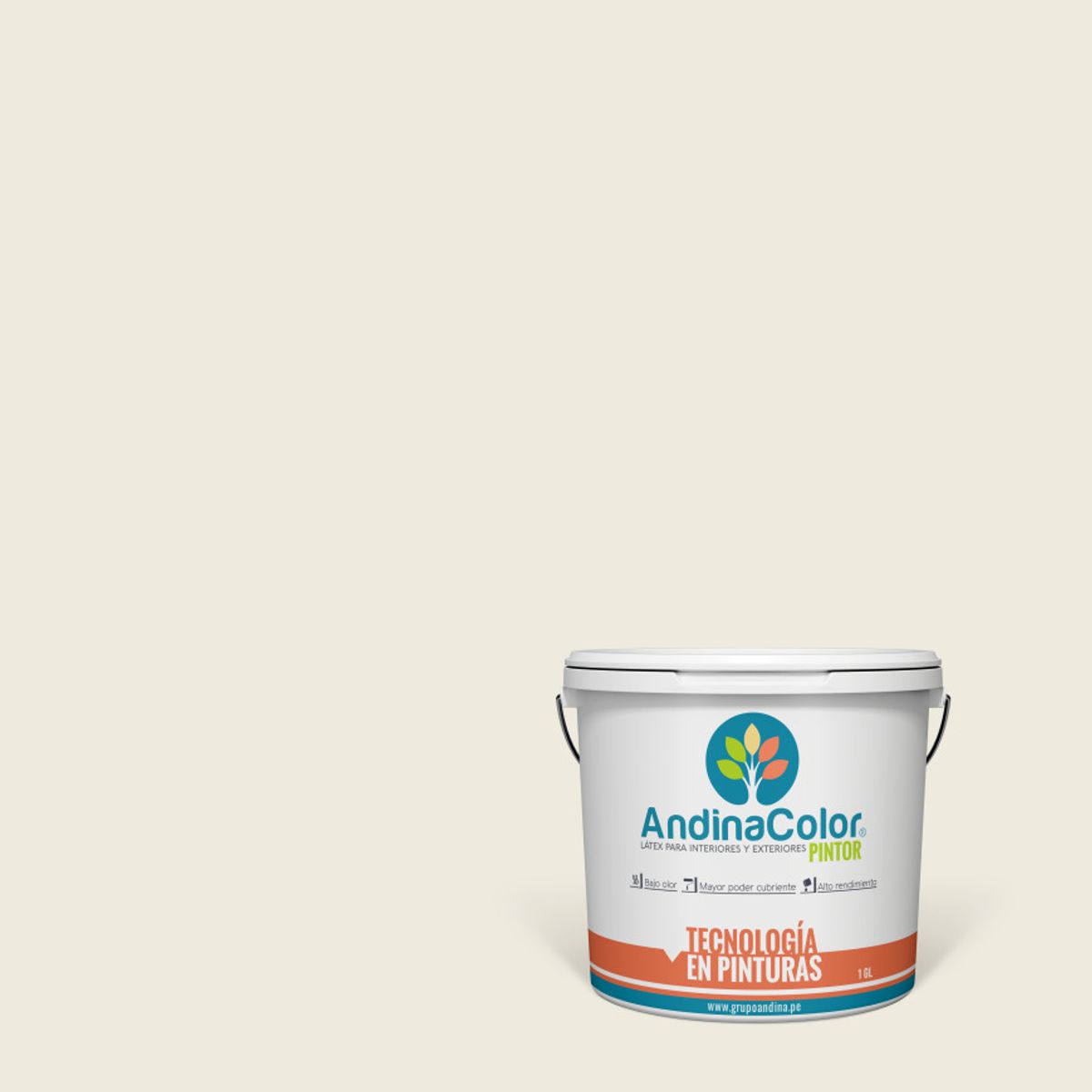 ANDINACOLOR - PINTURA ANDINACOLOR PINTOR BLANCO HUMO LATEX  1 GALON