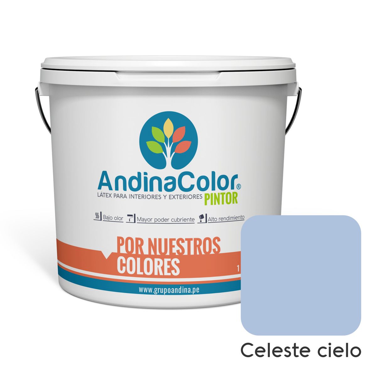 ANDINACOLOR - PINTURA ANDINACOLOR PINTOR CELESTE CIELO LATEX  1 GALON