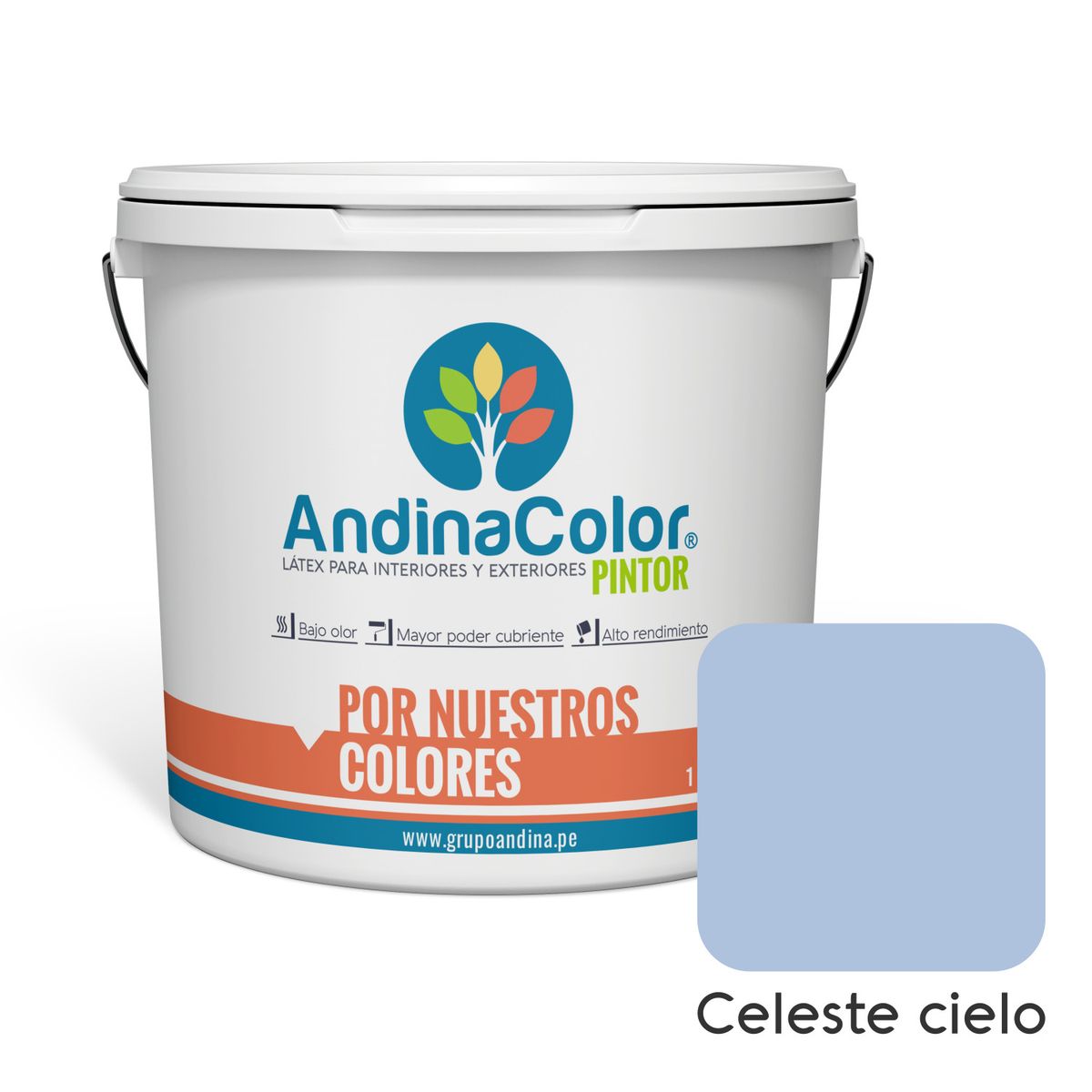 ANDINACOLOR - PINTURA ANDINACOLOR PINTOR CELESTE CIELO LATEX  1 GALON
