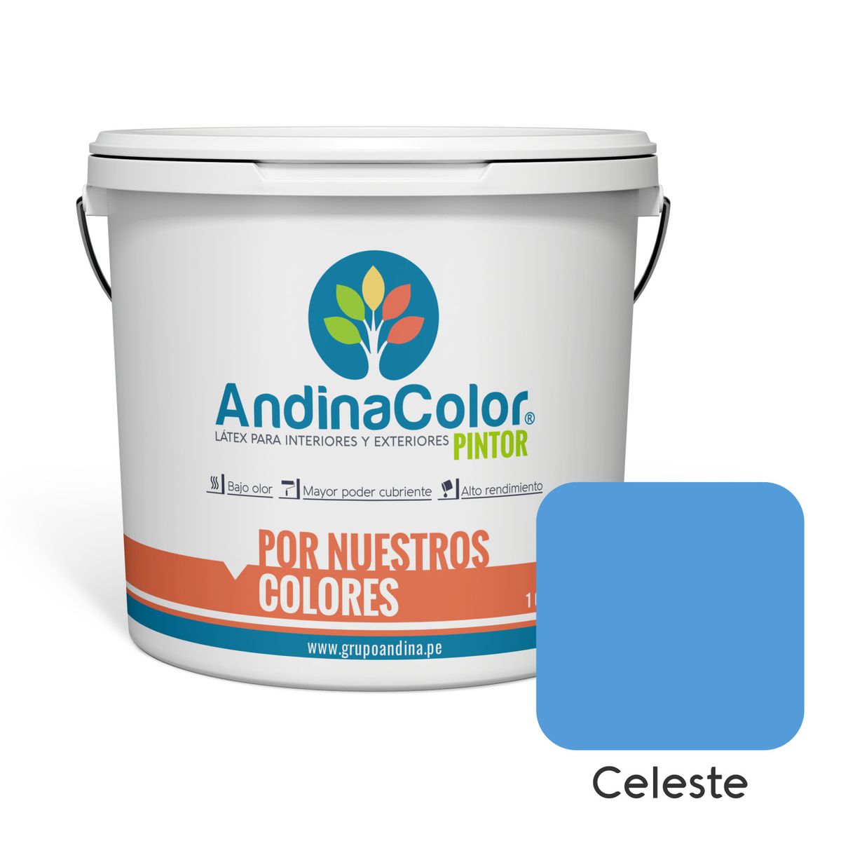 ANDINACOLOR - PINTURA ANDINACOLOR PINTOR CELESTE LATEX  1 GALON