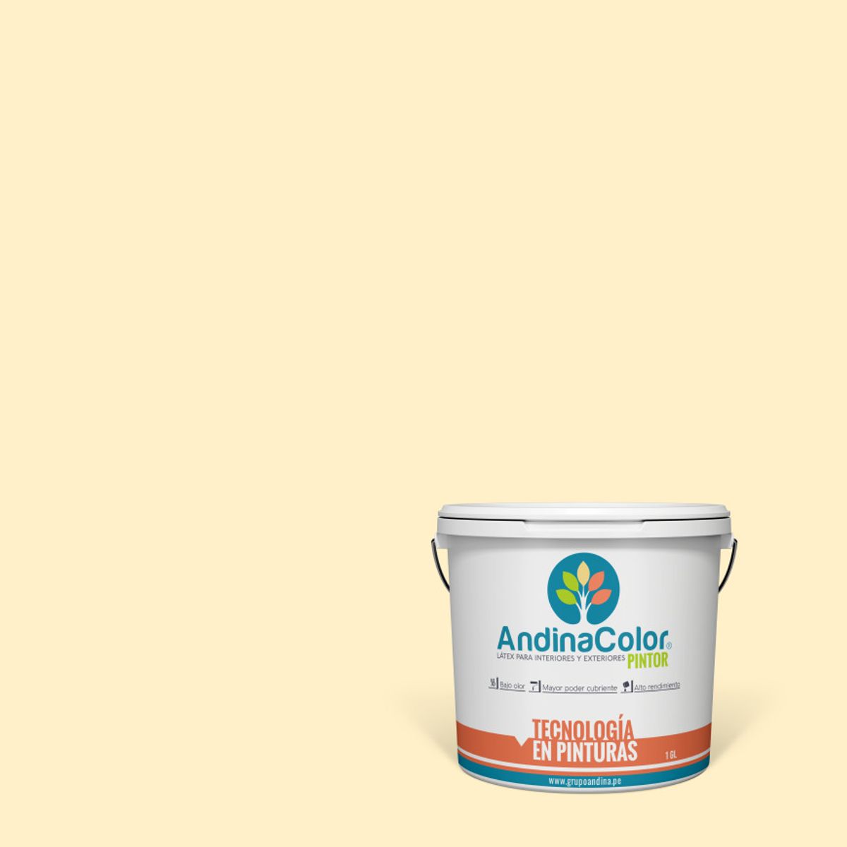 ANDINACOLOR - PINTURA ANDINACOLOR PINTOR CREMA LATEX  1 GALON