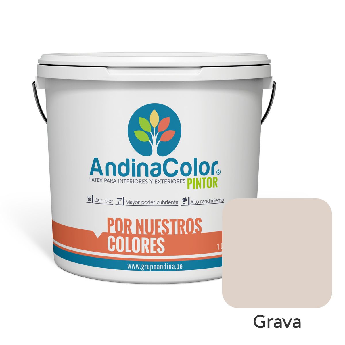 ANDINACOLOR - PINTURA ANDINACOLOR PINTOR GRAVA LATEX  1 GALON