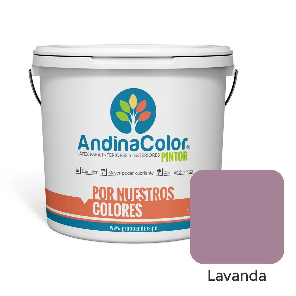ANDINACOLOR - PINTURA ANDINACOLOR PINTOR LAVANDA LATEX  1 GALON