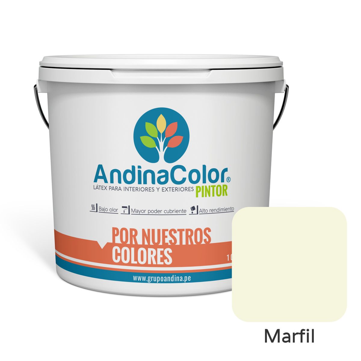 ANDINACOLOR - PINTURA ANDINACOLOR PINTOR MARFIL LATEX  1 GALON