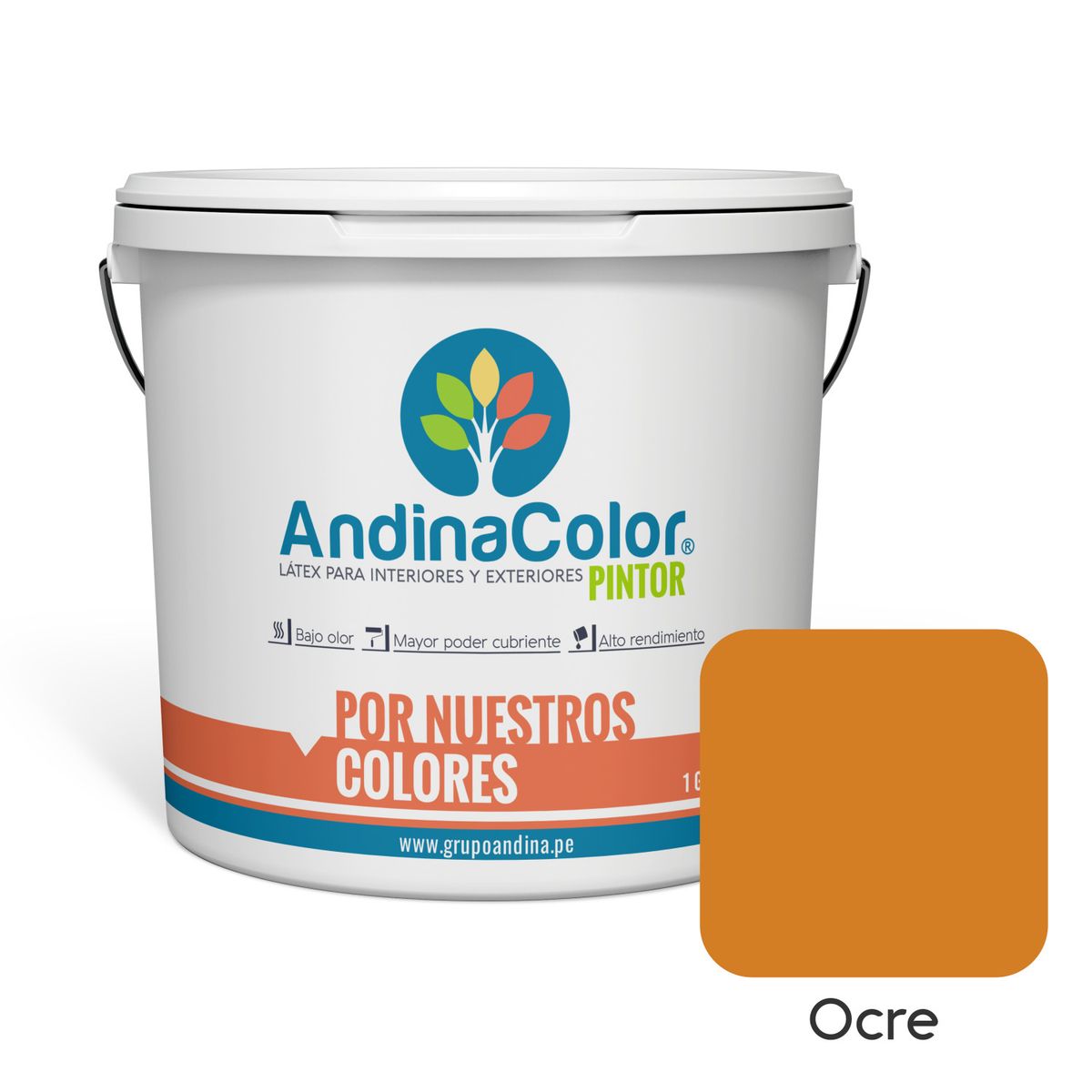 ANDINACOLOR - PINTURA ANDINACOLOR PINTOR OCRE LATEX  1 GALON