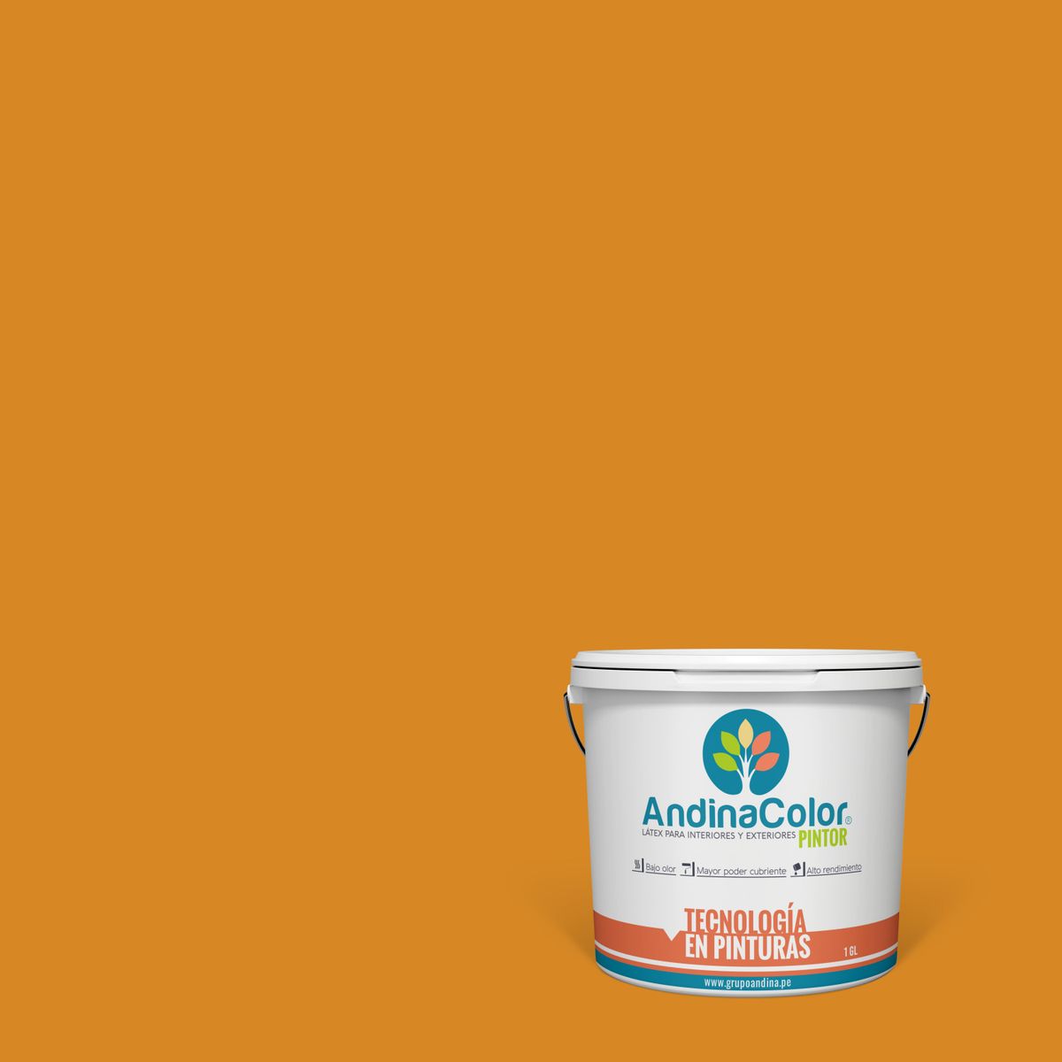 ANDINACOLOR - PINTURA ANDINACOLOR PINTOR OCRE LATEX  1 GALON
