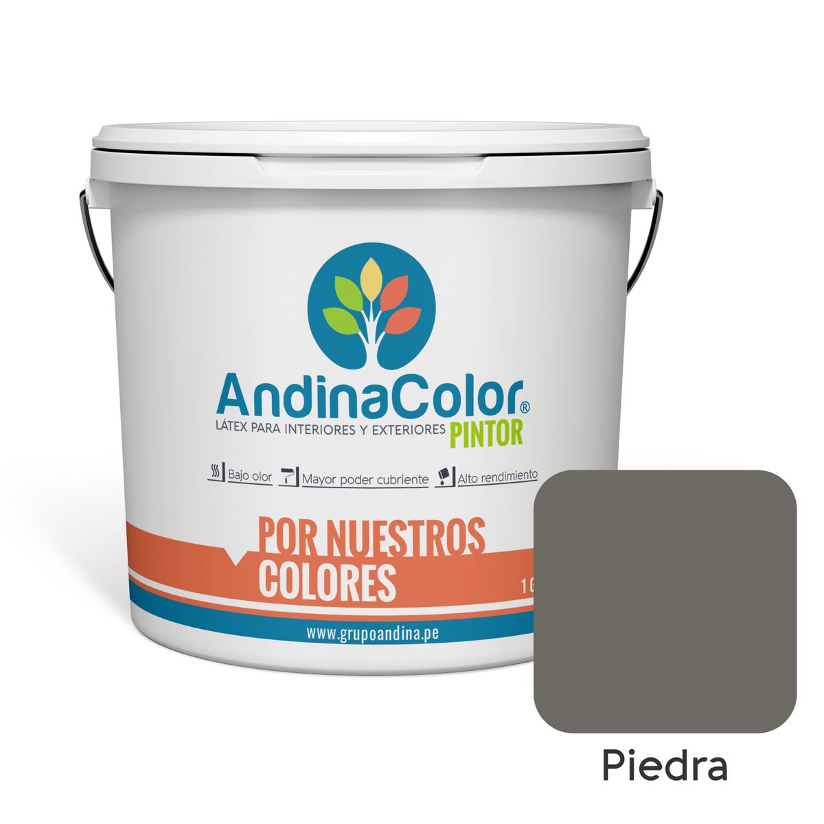 ANDINACOLOR - PINTURA ANDINACOLOR PINTOR PIEDRA LATEX  1 GALON