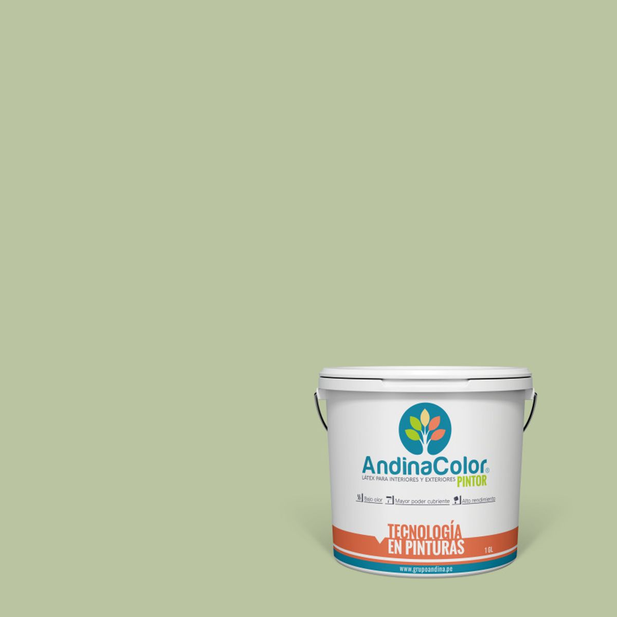 ANDINACOLOR - PINTURA ANDINACOLOR PINTOR PISTACHO LATEX  1 GALON