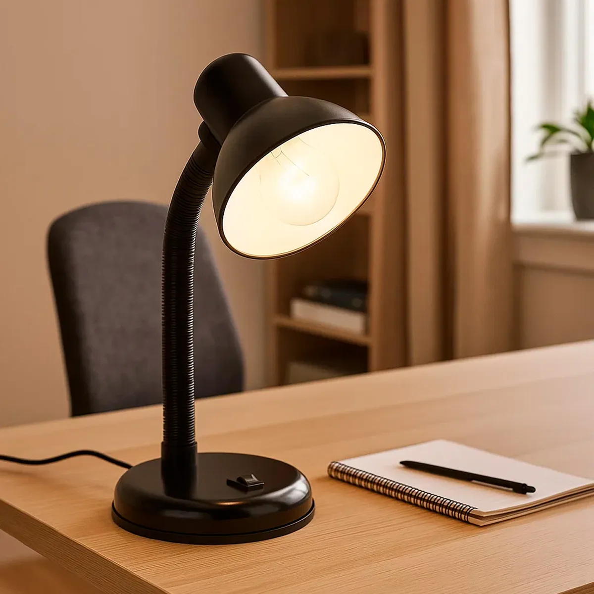 BUYPAL - Lampara de Escritorio Ajustable con Foco LED Luz Calida