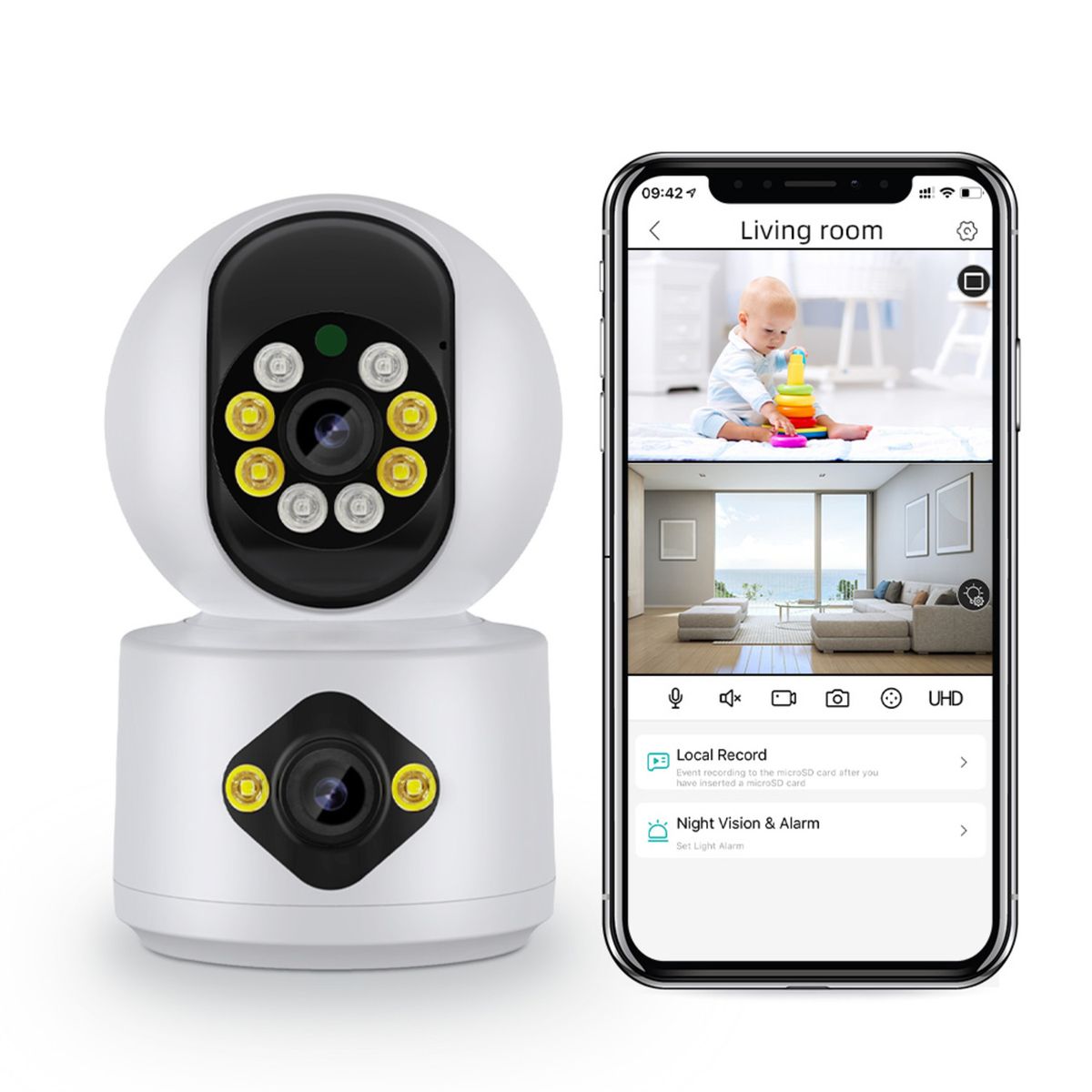 GENERICO - Monitor de Bebé Mascota Adulto mayor Visión Nocturna Voz bidireccional
