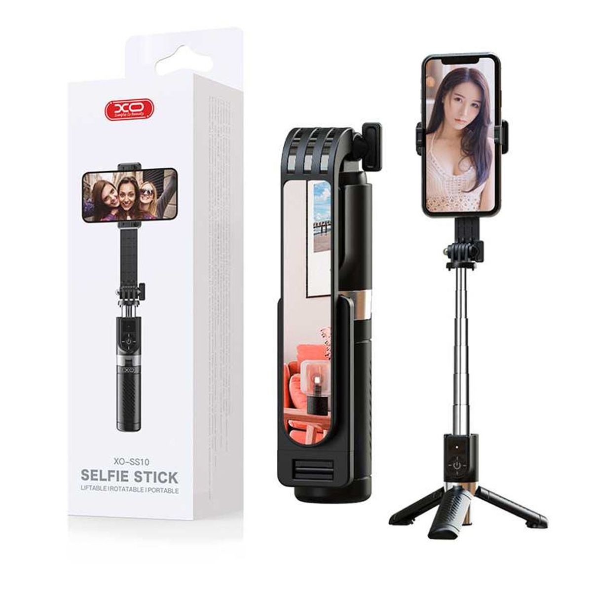 XO SIMPLE IS BEAUTY - Selfie Stick con Trípode Bluetooth XO-SS10 negro