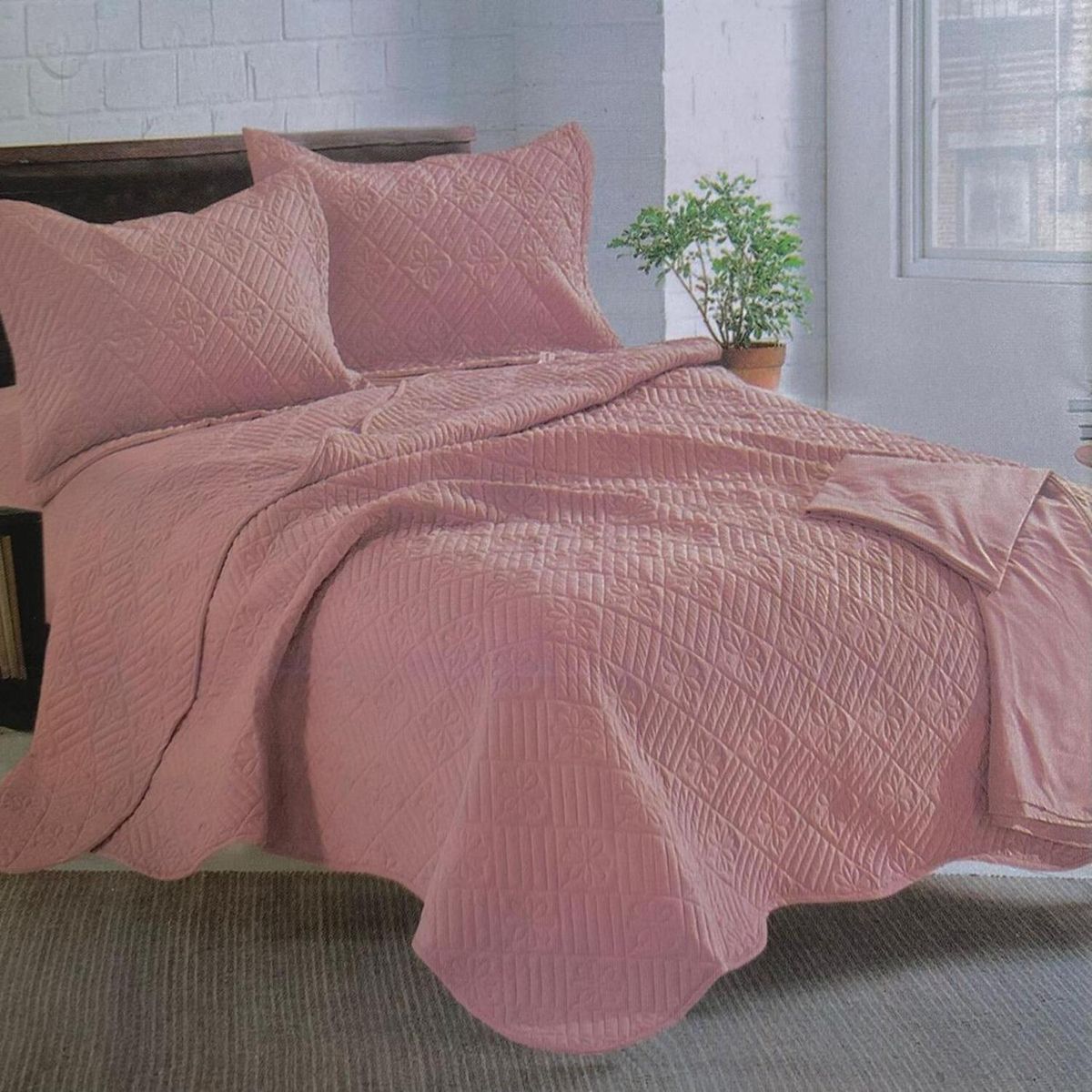 MINGDA - Set de Cobertor 2pz + Juego de sabanas + fundas 100%  Calidad