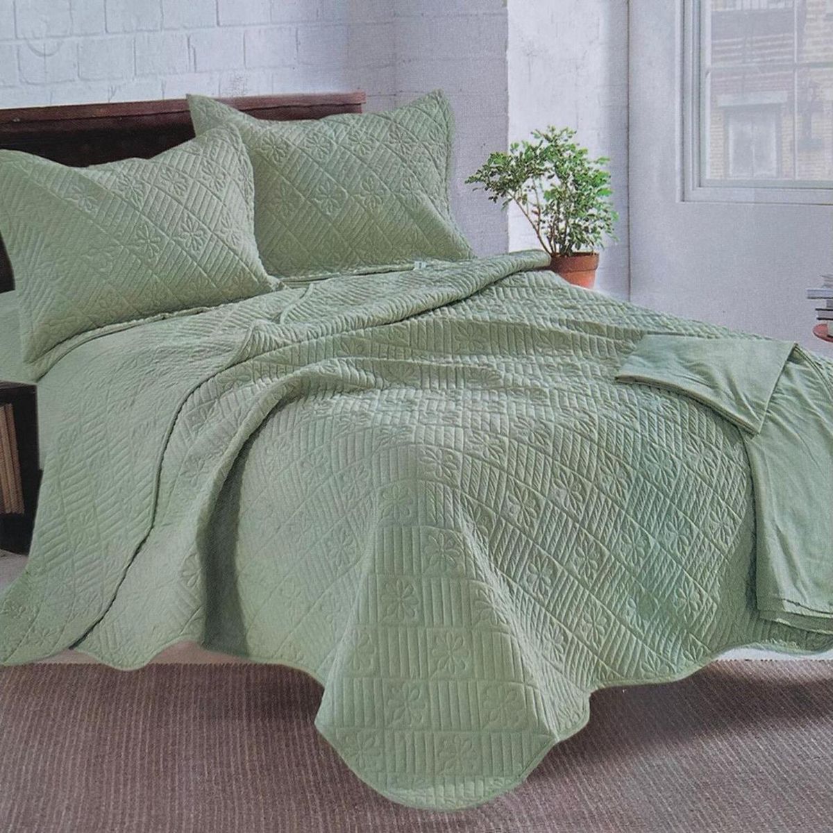 MINGDA - Set de Cobertor 2pz + Juego de sabanas + fundas 100%  Calidad