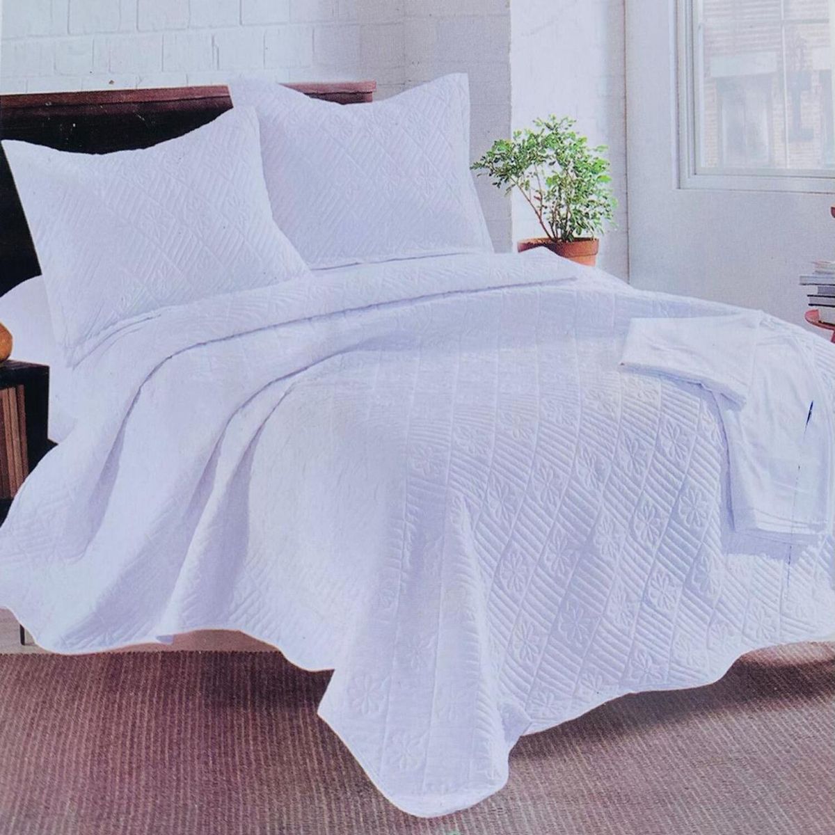 MINGDA - Set de Cobertor 2pz + Juego de sabanas + fundas 100%  Calidad