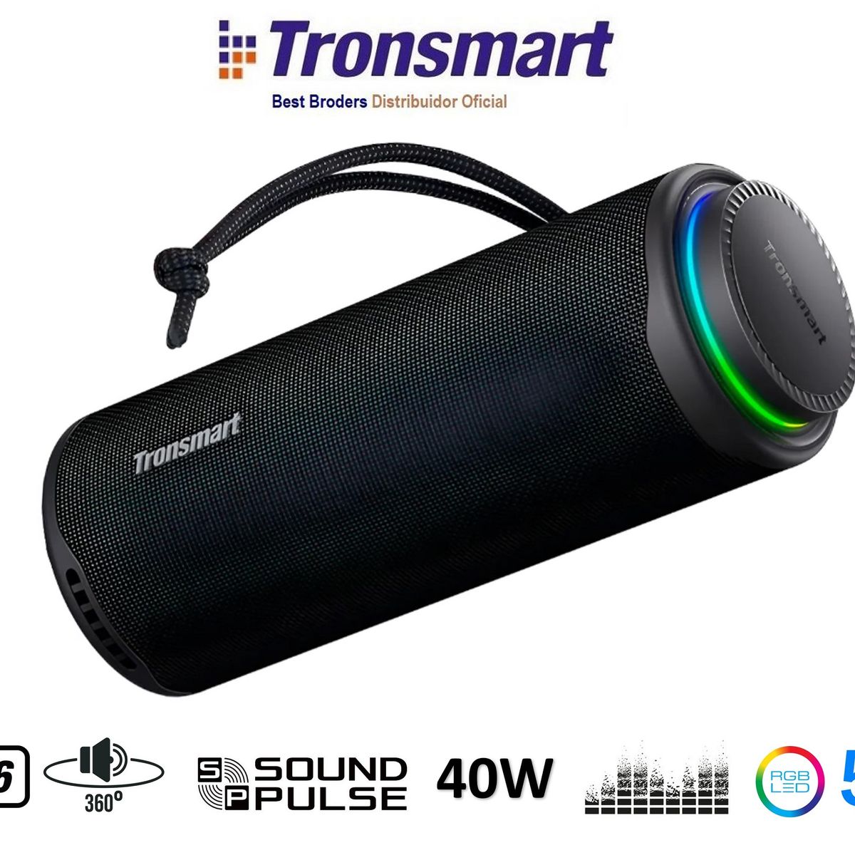 TRONSMART - Tronsmart T8 Parlante Portatil Bluetooth 5.3 40W Acuatico 360°