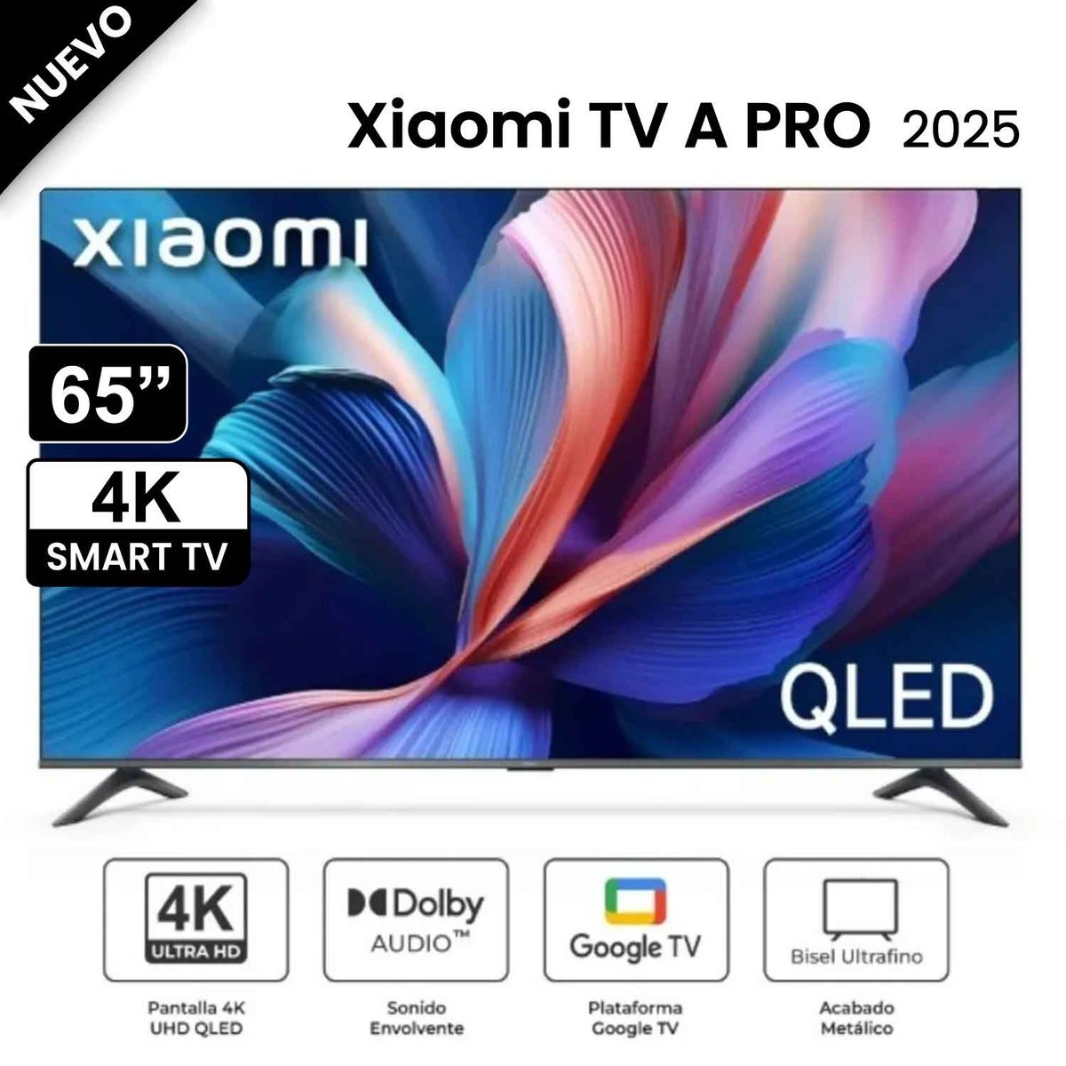 XIAOMI - Televisor Xiaomi 65" QLED Smart UHD 4K A PRO 2025
