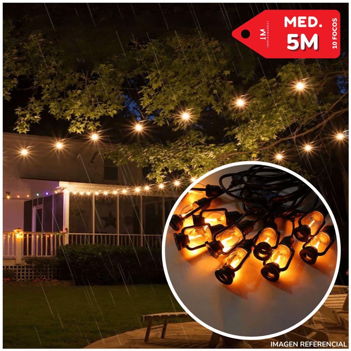 INSPIRA MARKET - Guirnalda Colgante para Luces Cadena Exterior Interior 5M