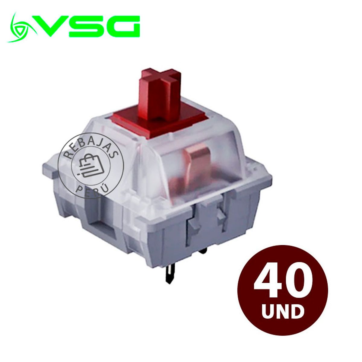 VSG - Switch VSG Kailh Speed Copper 3 Pines - 70M Pulsaciones Táctil